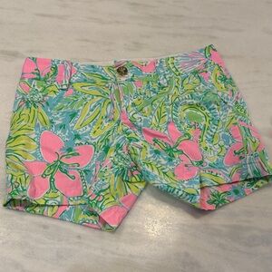 Lilly Pulitzer Pink and Green Floral Callahan Women's Shorts - Coconut Jungle